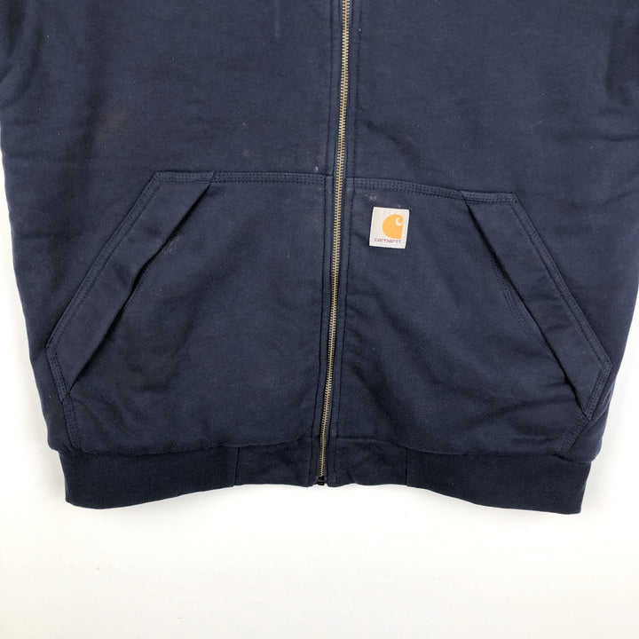 Carhartt Relaxed Fit Full-Zip Sweatshirt, Men's Size M cotton navy blue type Vintage Second Hand