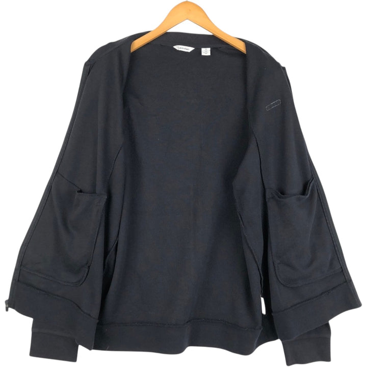 Calvin Klein full-zip sweatshirt, men's size L cotton black type Vintage Second Hand
