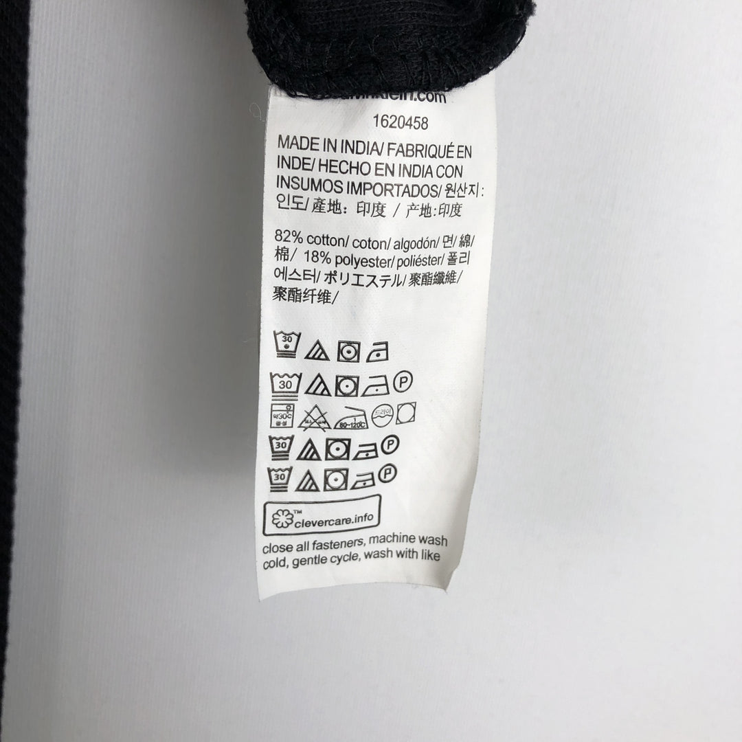 Calvin Klein full-zip sweatshirt, men's size L cotton black type Vintage Second Hand