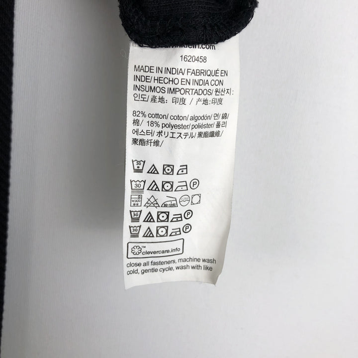 Calvin Klein full-zip sweatshirt, men's size L cotton black type Vintage Second Hand