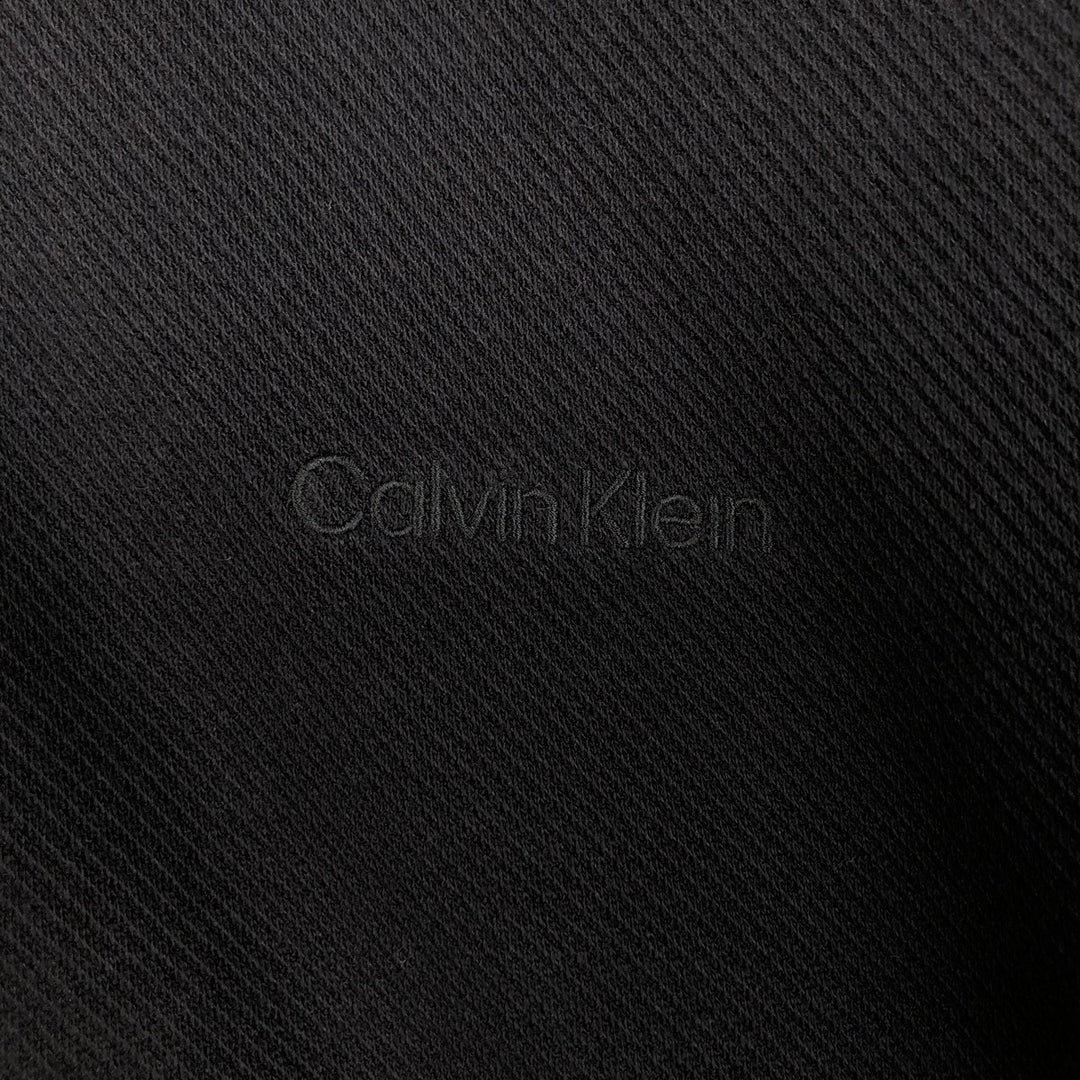 Calvin Klein full-zip sweatshirt, men's size L cotton black type Vintage Second Hand