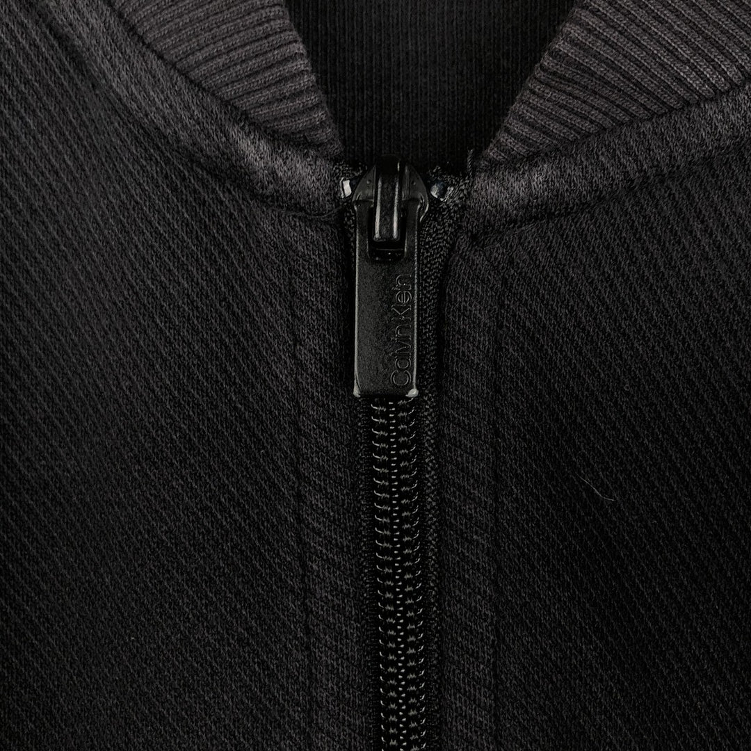 Calvin Klein full-zip sweatshirt, men's size L cotton black type Vintage Second Hand