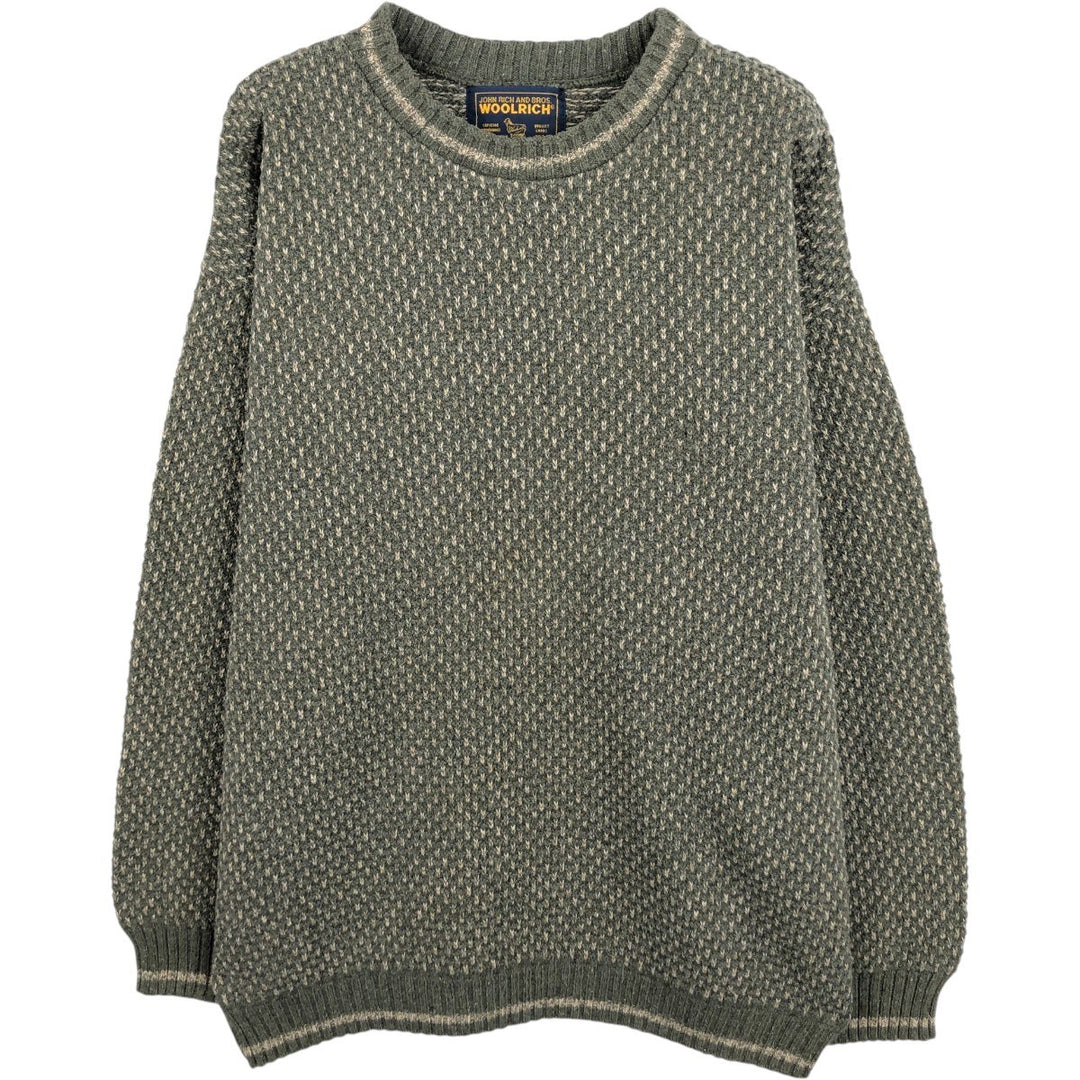 Woolrich knit sweater, men's size XL (approx.) unclear gray type Vintage Second Hand