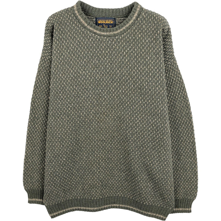 Woolrich knit sweater, men's size XL (approx.) unclear gray type Vintage Second Hand