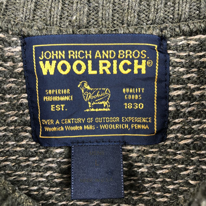 Woolrich knit sweater, men's size XL (approx.) unclear gray type Vintage Second Hand