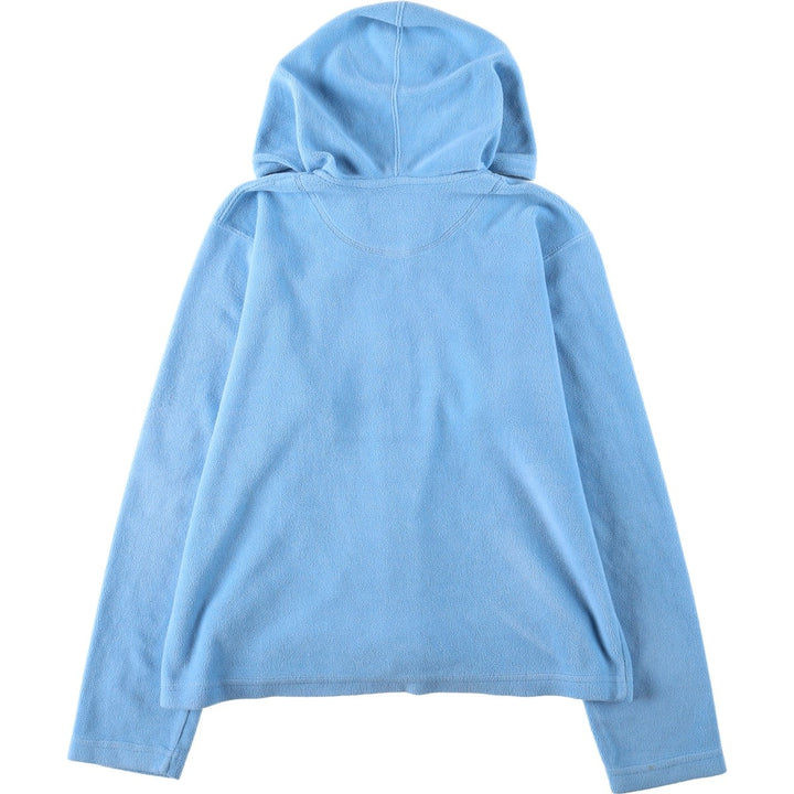 Hard Rock Cafe Advertising Fleece Full-Zip Hoodie (Women's Size M) polyester Blue type light blue Vintage Second Hand