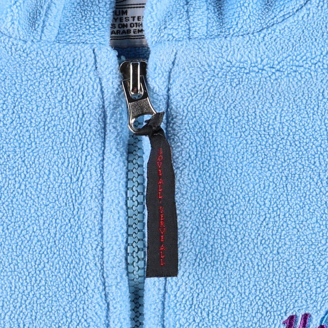 Hard Rock Cafe Advertising Fleece Full-Zip Hoodie (Women's Size M) polyester Blue type light blue Vintage Second Hand