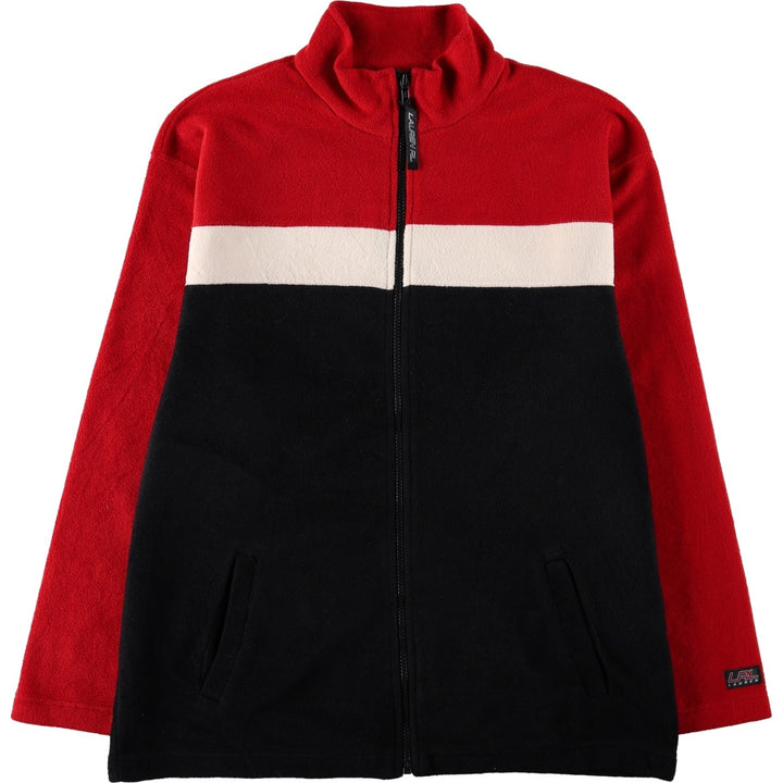 Ralph Lauren fleece jacket, women's size L (approx.) polyester red type Vintage Second Hand