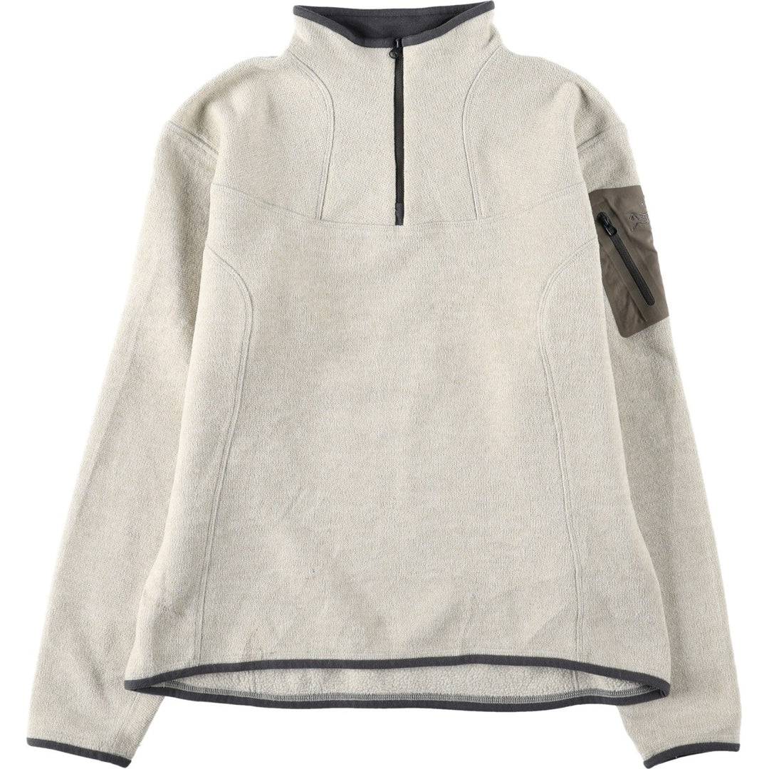 Arc'teryx Polartec Half-Zip Fleece Pullover, Made in Canada, Women's Size L (approx.) unclear ivory Vintage Second Hand