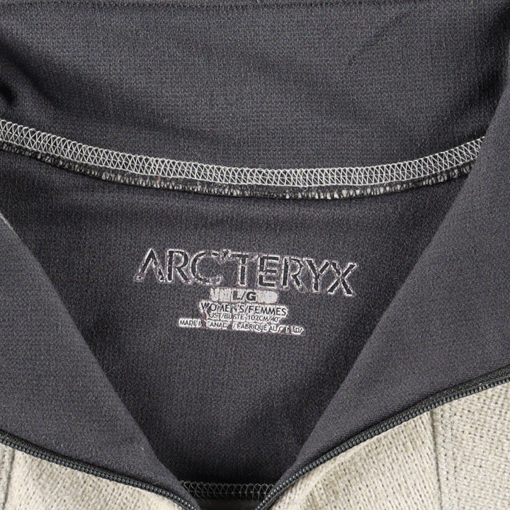 Arc'teryx Polartec Half-Zip Fleece Pullover, Made in Canada, Women's Size L (approx.) unclear ivory Vintage Second Hand