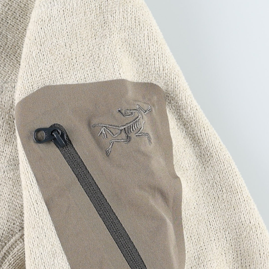 Arc'teryx Polartec Half-Zip Fleece Pullover, Made in Canada, Women's Size L (approx.) unclear ivory Vintage Second Hand
