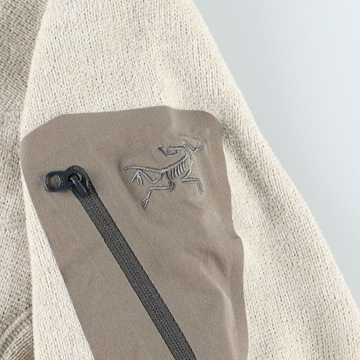 Arc'teryx Polartec Half-Zip Fleece Pullover, Made in Canada, Women's Size L (approx.) unclear ivory Vintage Second Hand