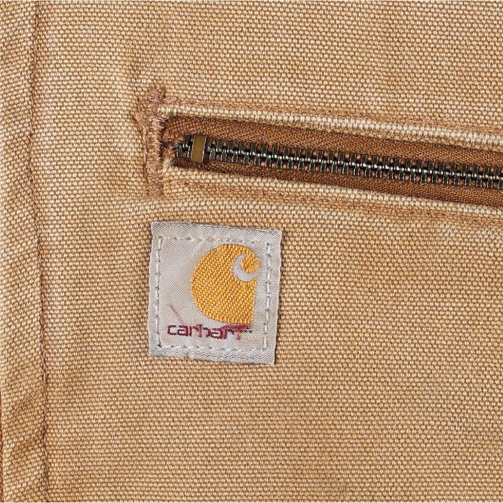 Carhartt Active Jacket, Padded Duck Full-Zip Hoodie, Women's Size S (approx.) cotton beige type brown Vintage Second Hand