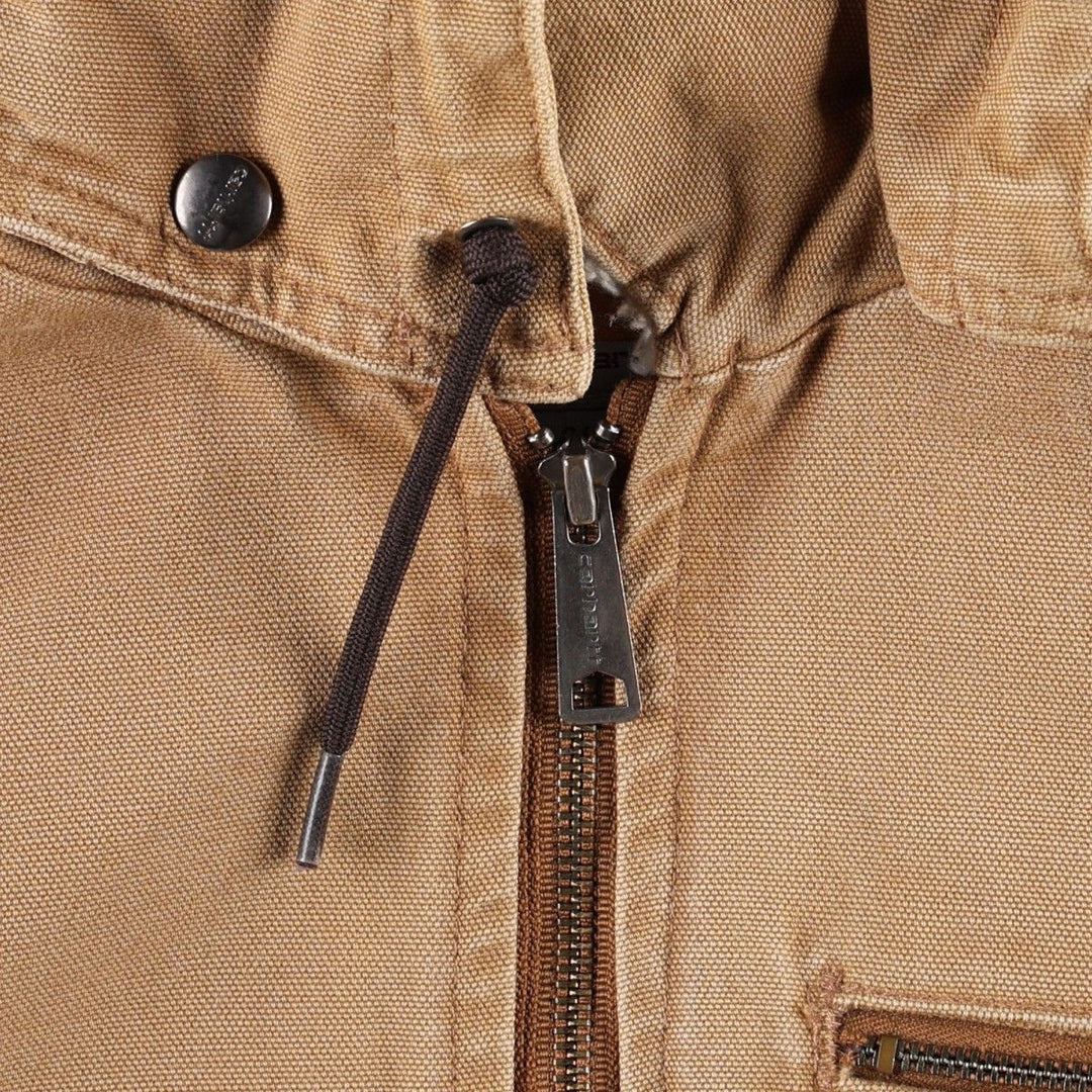 Carhartt Active Jacket, Padded Duck Full-Zip Hoodie, Women's Size S (approx.) cotton beige type brown Vintage Second Hand