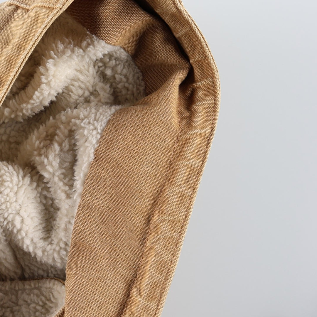 Carhartt Active Jacket, Padded Duck Full-Zip Hoodie, Women's Size S (approx.) cotton beige type brown Vintage Second Hand