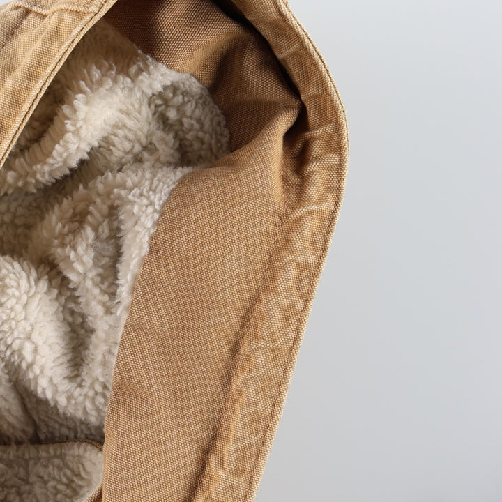 Carhartt Active Jacket, Padded Duck Full-Zip Hoodie, Women's Size S (approx.) cotton beige type brown Vintage Second Hand