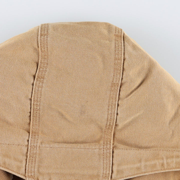 Carhartt Active Jacket, Padded Duck Full-Zip Hoodie, Women's Size S (approx.) cotton beige type brown Vintage Second Hand