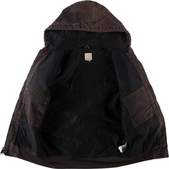 Carhartt Active Jacket, Padded Duck Full-Zip Hoodie, Women's Size Medium cotton brown type Vintage Second Hand