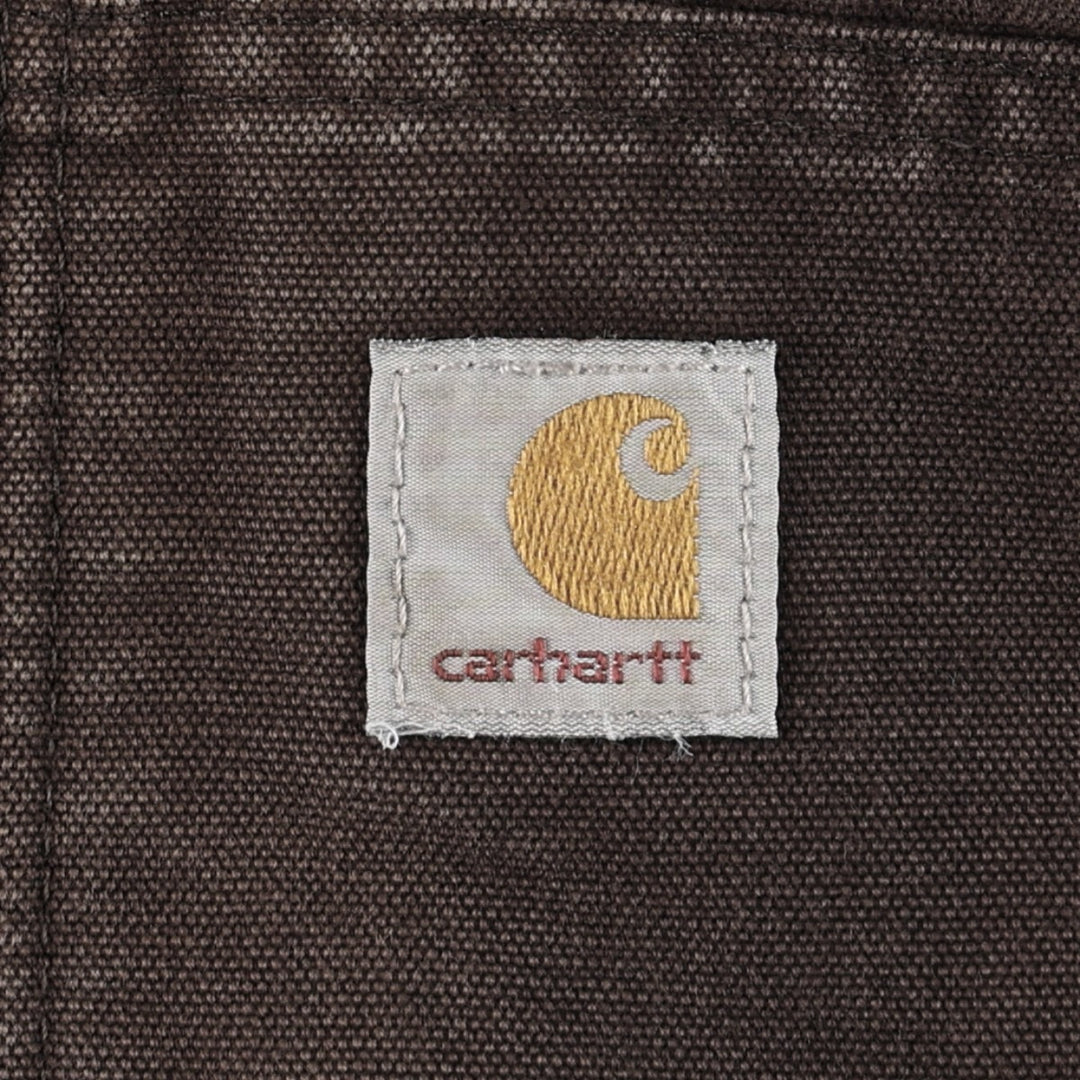 Carhartt Active Jacket, Padded Duck Full-Zip Hoodie, Women's Size Medium cotton brown type Vintage Second Hand
