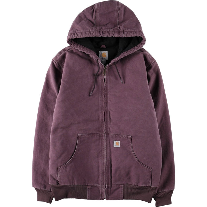Carhartt WJ130 DPM Active Jacket Duck Full-Zip Hoodie (Women's Size M) cotton purple type Vintage Second Hand