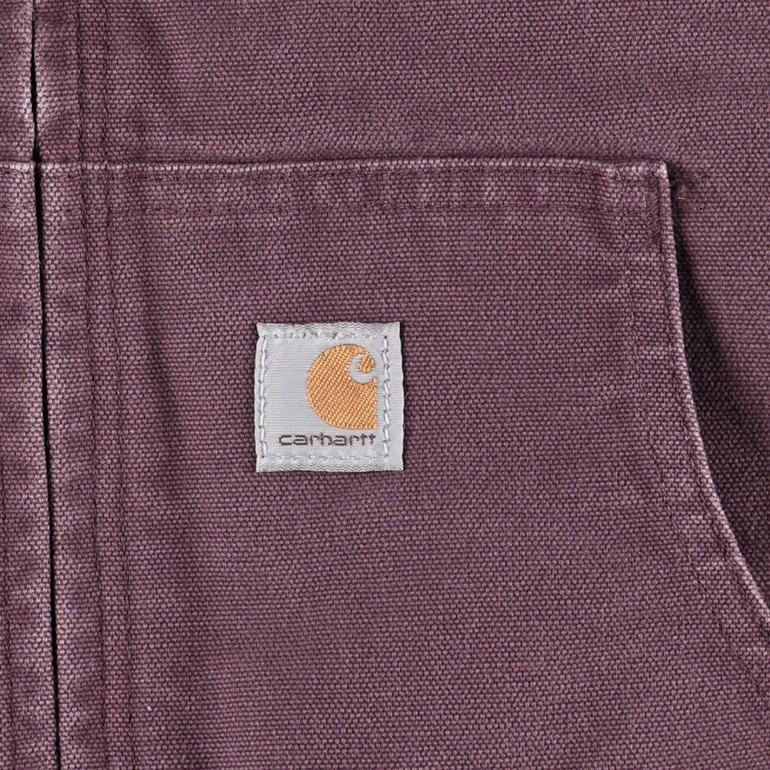 Carhartt WJ130 DPM Active Jacket Duck Full-Zip Hoodie (Women's Size M) cotton purple type Vintage Second Hand