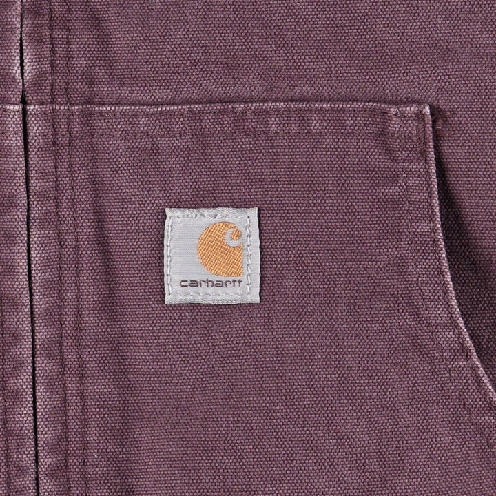 Carhartt WJ130 DPM Active Jacket Duck Full-Zip Hoodie (Women's Size M) cotton purple type Vintage Second Hand
