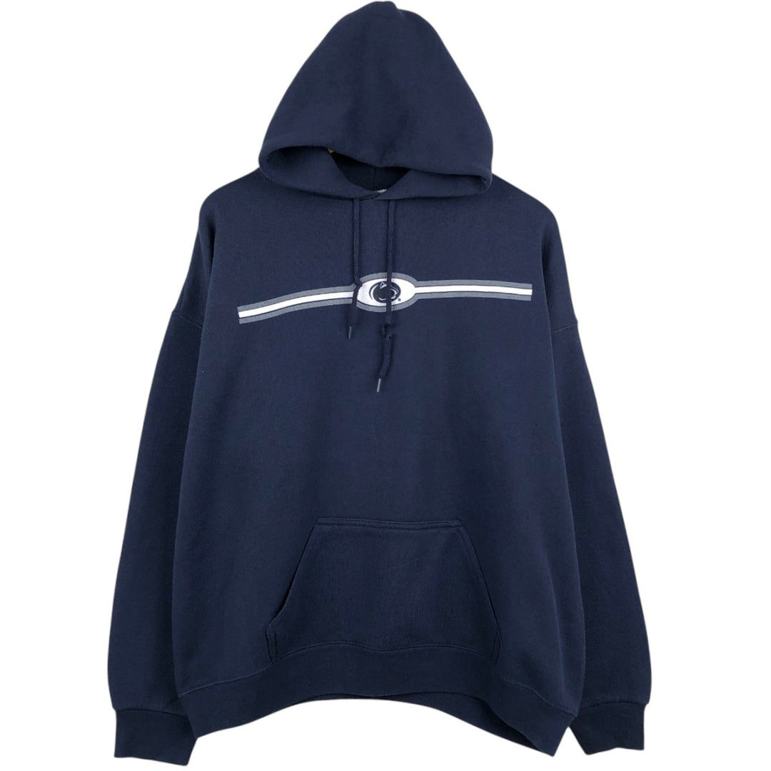 TULTEX College Sweat Pullover Hoodie, Men's Size XL (approx.) cotton navy blue type Vintage Second Hand