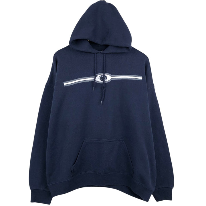 TULTEX College Sweat Pullover Hoodie, Men's Size XL (approx.) cotton navy blue type Vintage Second Hand