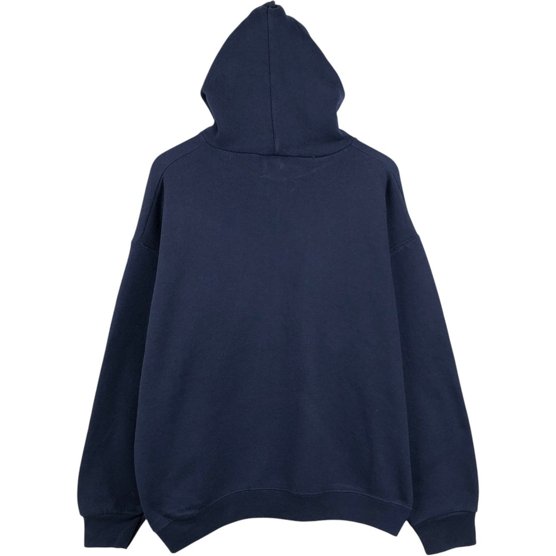 TULTEX College Sweat Pullover Hoodie, Men's Size XL (approx.) cotton navy blue type Vintage Second Hand