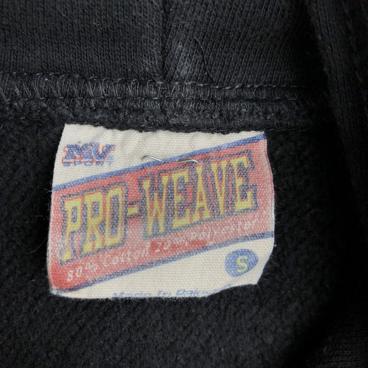 PRO-WEAVE College Sweat Pullover Hoodie (Men's Size S) cotton black type Vintage Second Hand
