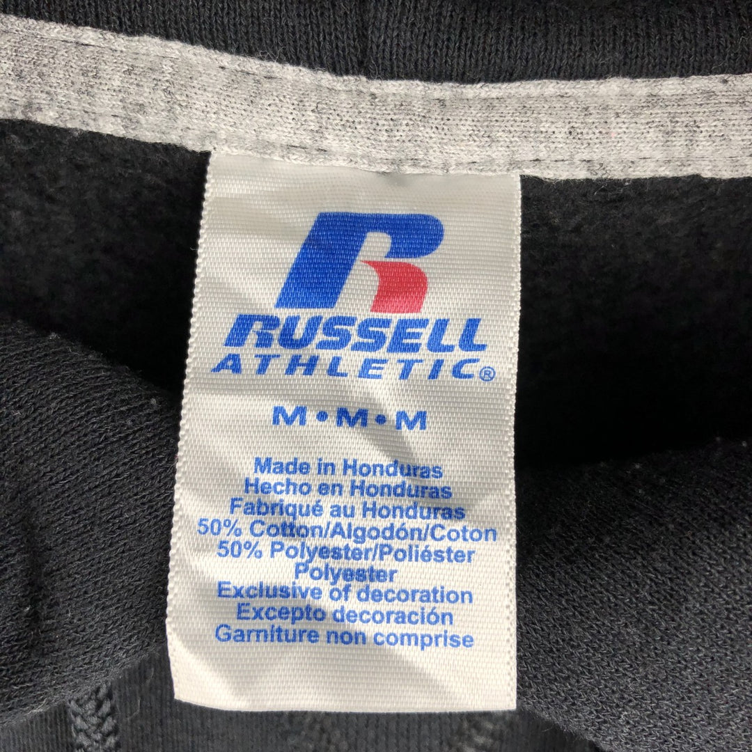 Russell College Sweatshirt Pullover Hoodie, Men's Size M cotton black type Vintage Second Hand