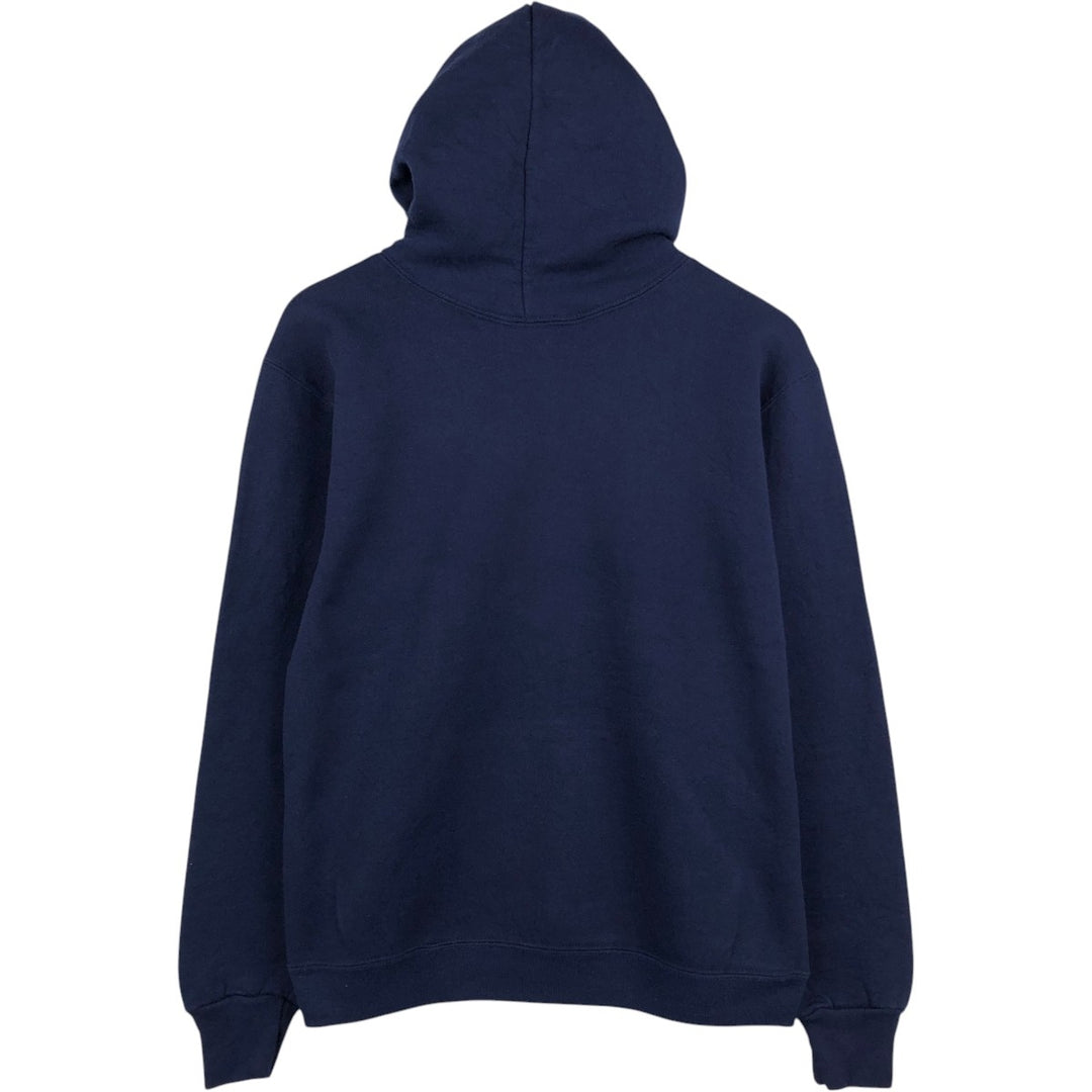 90'S Russell College Sweatshirt Pullover Hoodie Made in USA Men's M Size Vintage cotton navy blue type Vintage Second Hand
