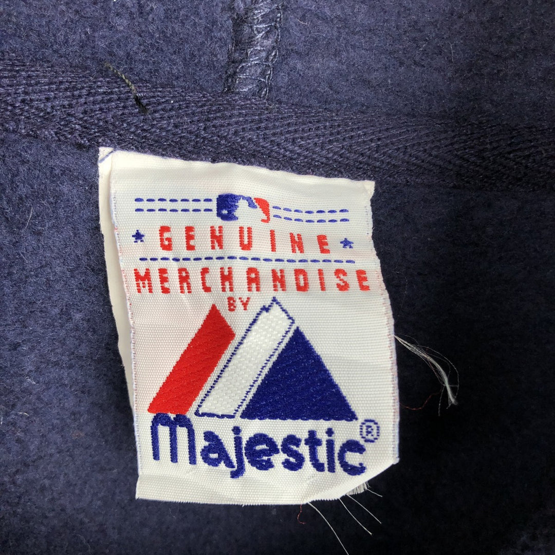 MAJESTIC MLB NEW YORK YANKEES Sweatshirt Pullover Hoodie (Men's XL equivalent) cotton navy blue type Vintage Second Hand