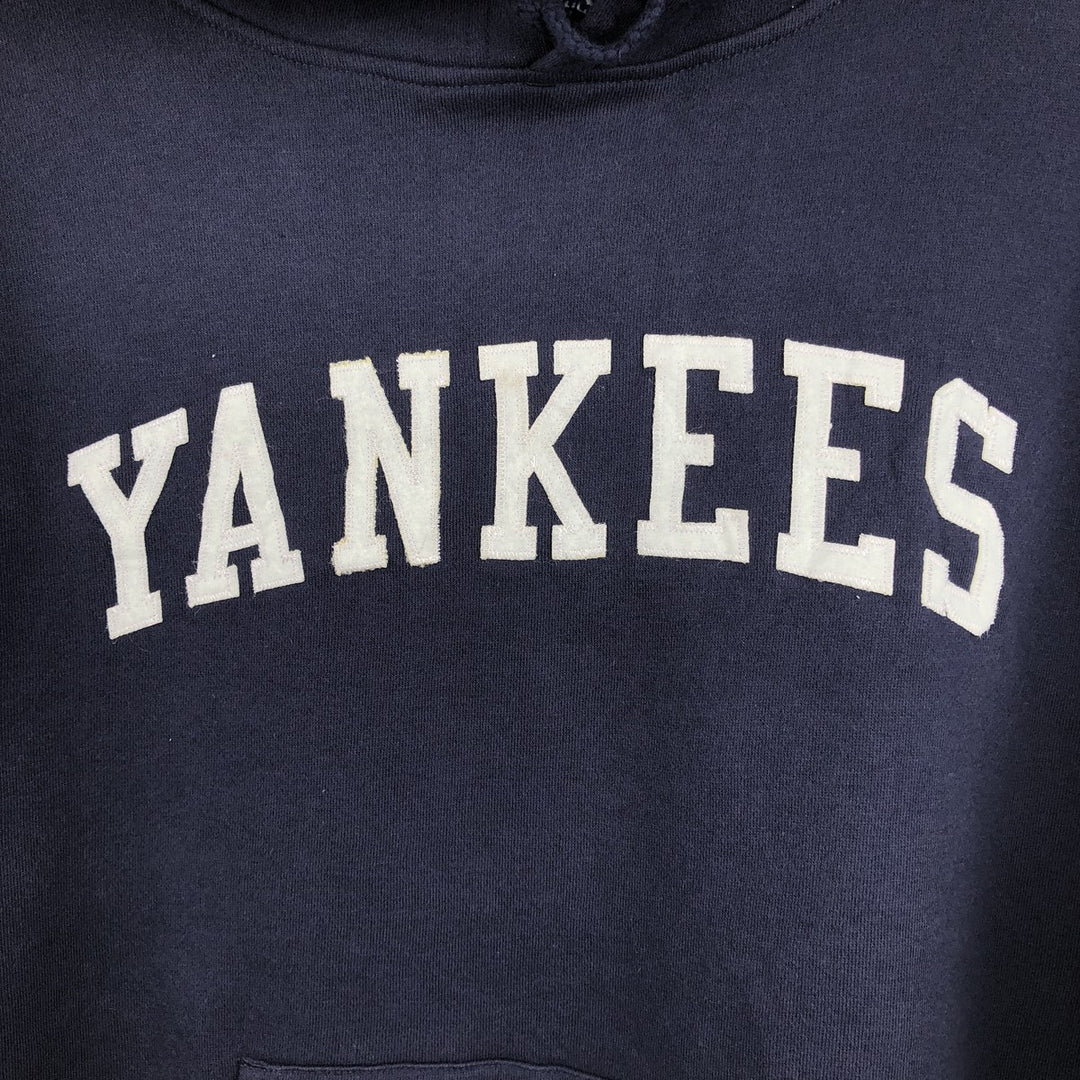 MAJESTIC MLB NEW YORK YANKEES Sweatshirt Pullover Hoodie (Men's XL equivalent) cotton navy blue type Vintage Second Hand