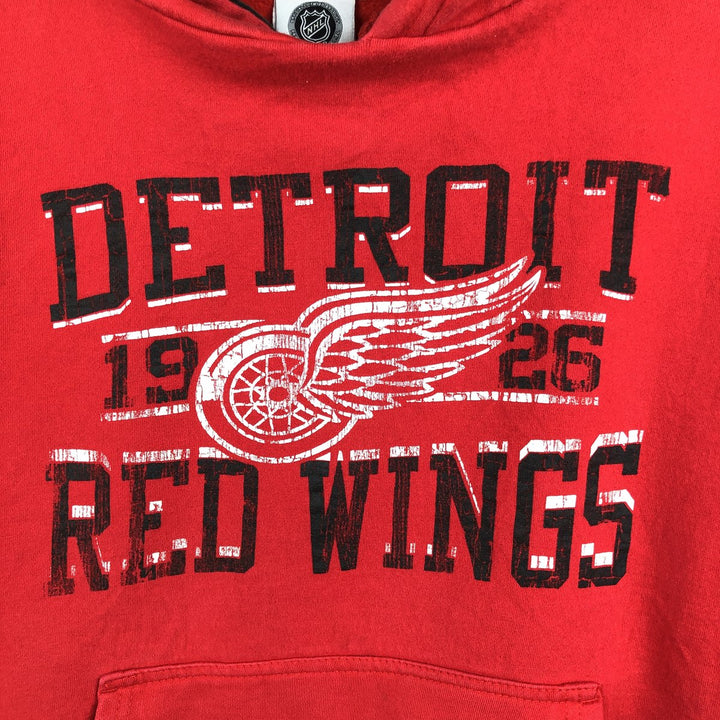 NHL Detroit Red Wings sweatshirt pullover hoodie, men's size L (approx.) cotton red type Vintage Second Hand