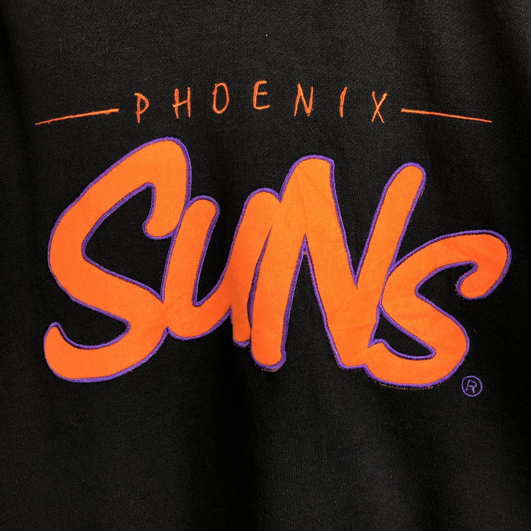 90'S Starter NBA Phoenix Suns Sweatshirt Pullover Hoodie, Men's Size L (approx.), Vintage polyester black type Vintage Second Hand