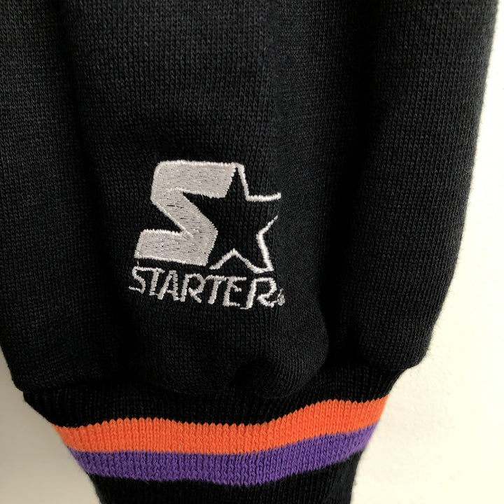 90'S Starter NBA Phoenix Suns Sweatshirt Pullover Hoodie, Men's Size L (approx.), Vintage polyester black type Vintage Second Hand