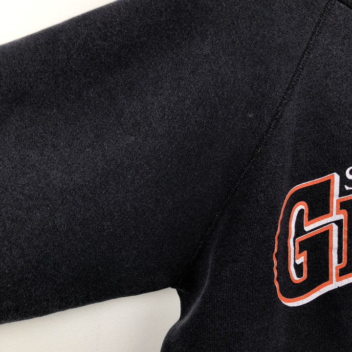 1990'S Hanes MLB San Francisco Giants Sweatshirt Pullover Hoodie, Made in USA, Men's Size L (Equivalent), Vintage cotton black type Vintage Second Hand