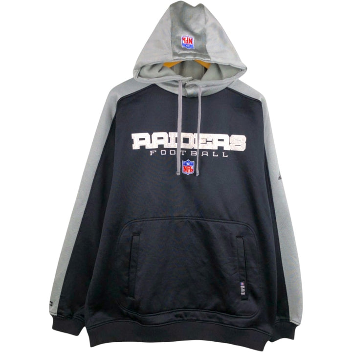 NFL Las Vegas Raiders sweatshirt pullover hoodie, men's size M (approx.) cotton black type Vintage Second Hand