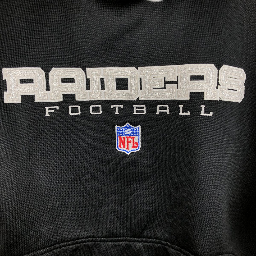 NFL Las Vegas Raiders sweatshirt pullover hoodie, men's size M (approx.) cotton black type Vintage Second Hand
