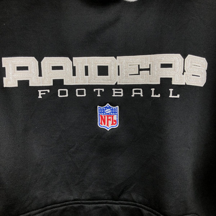 NFL Las Vegas Raiders sweatshirt pullover hoodie, men's size M (approx.) cotton black type Vintage Second Hand