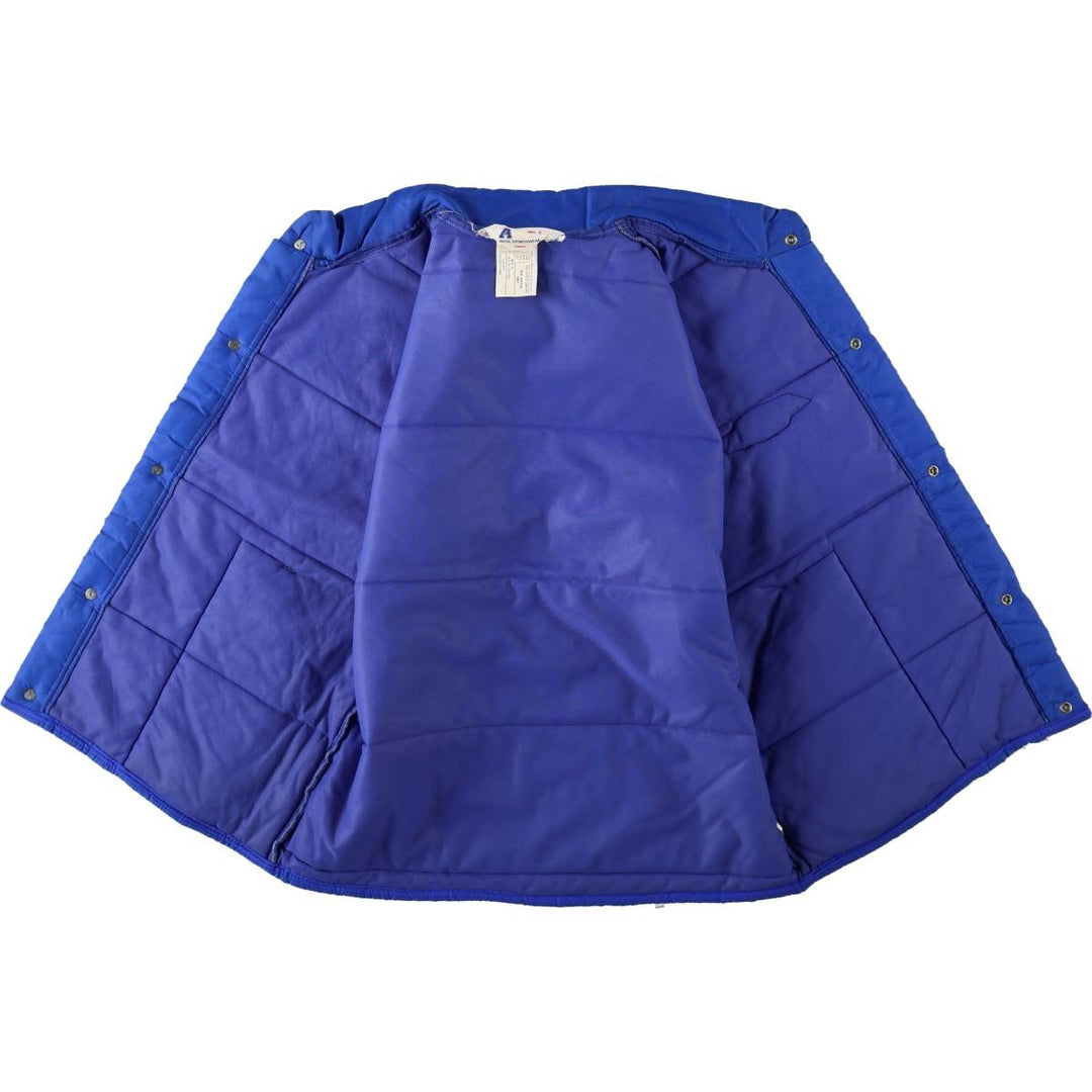 70s-80'S AVON SPORTSWEAR Chevy Trucks Advertising Padded Vest, Made in Canada, Men's Size M (approx.), Vintage Nylon blue type Vintage Second Hand