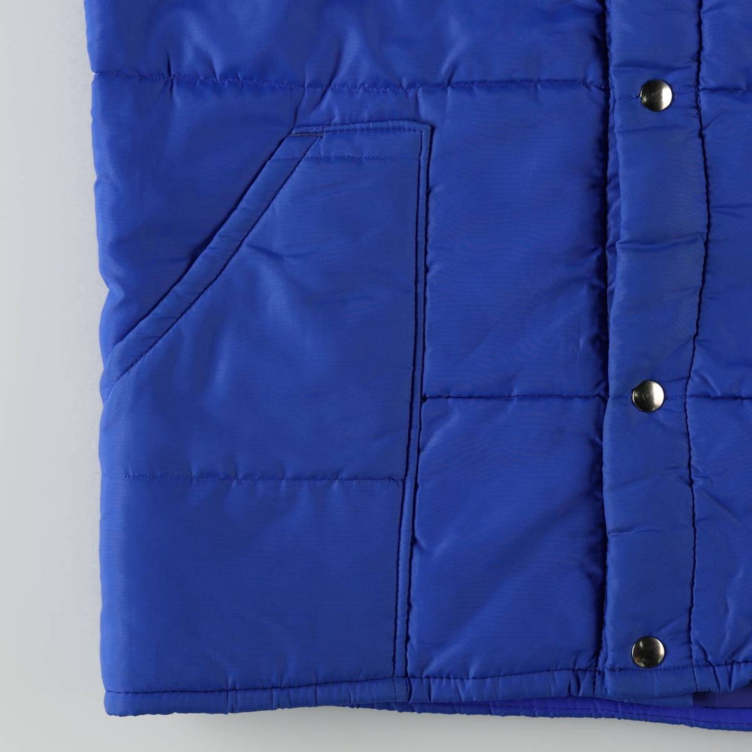 70s-80'S AVON SPORTSWEAR Chevy Trucks Advertising Padded Vest, Made in Canada, Men's Size M (approx.), Vintage Nylon blue type Vintage Second Hand