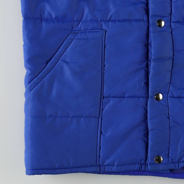 70s-80'S AVON SPORTSWEAR Chevy Trucks Advertising Padded Vest, Made in Canada, Men's Size M (approx.), Vintage Nylon blue type Vintage Second Hand