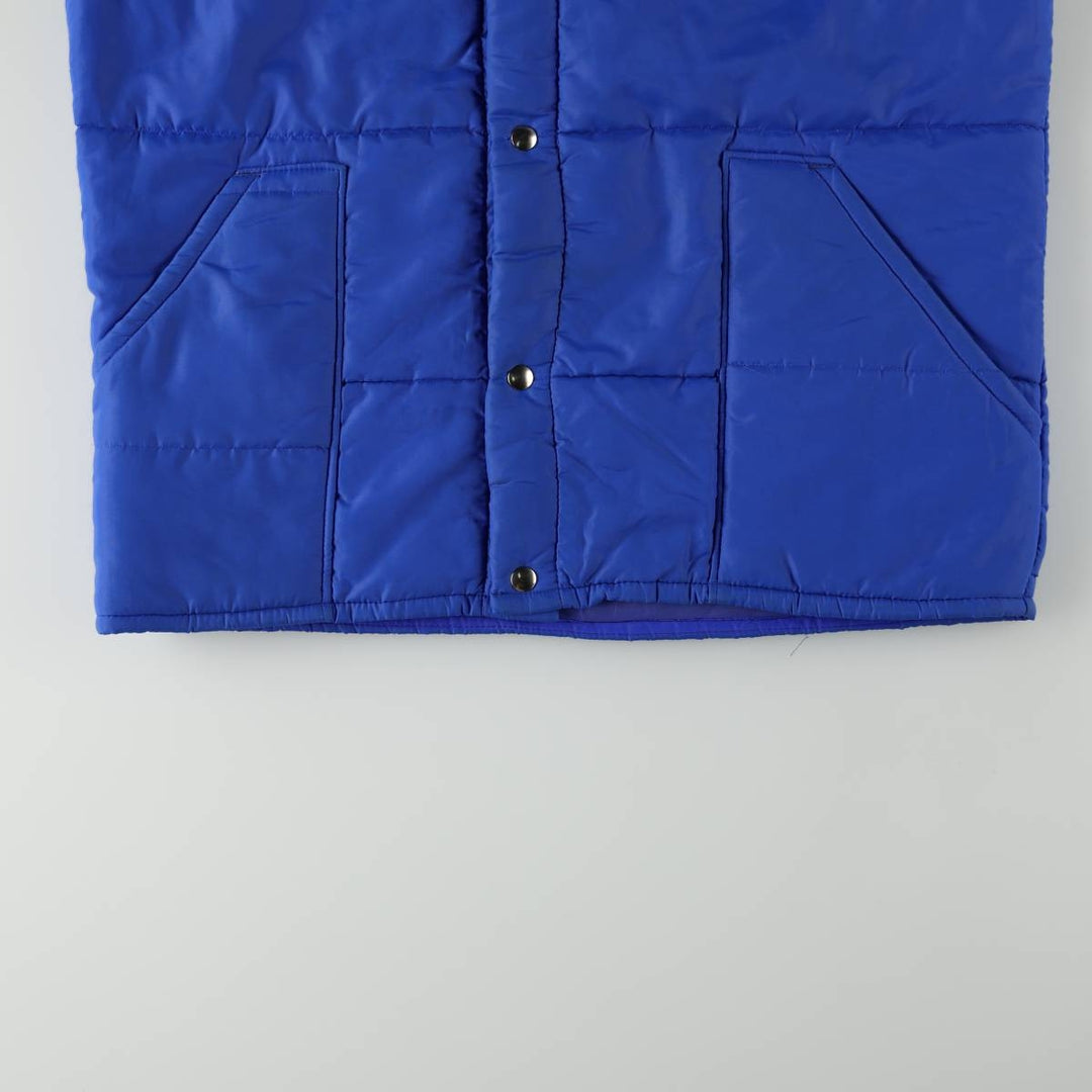 70s-80'S AVON SPORTSWEAR Chevy Trucks Advertising Padded Vest, Made in Canada, Men's Size M (approx.), Vintage Nylon blue type Vintage Second Hand