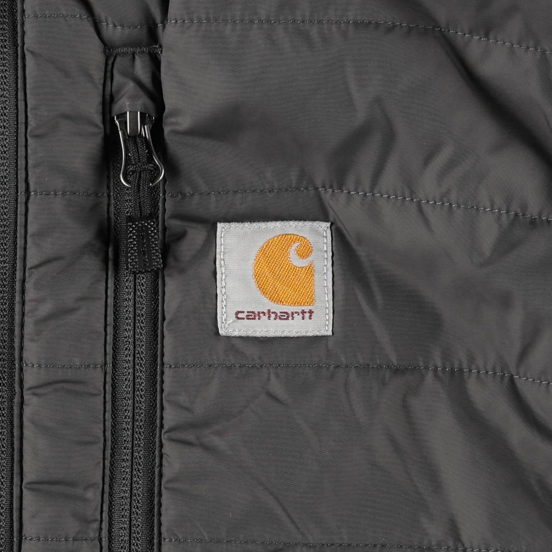 Carhartt Warfel Construction Advertising Padded Vest, Men's Size L (approx.) Nylon gray type Vintage Second Hand