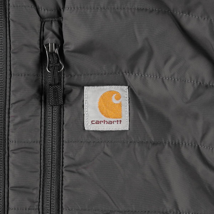 Carhartt Warfel Construction Advertising Padded Vest, Men's Size L (approx.) Nylon gray type Vintage Second Hand