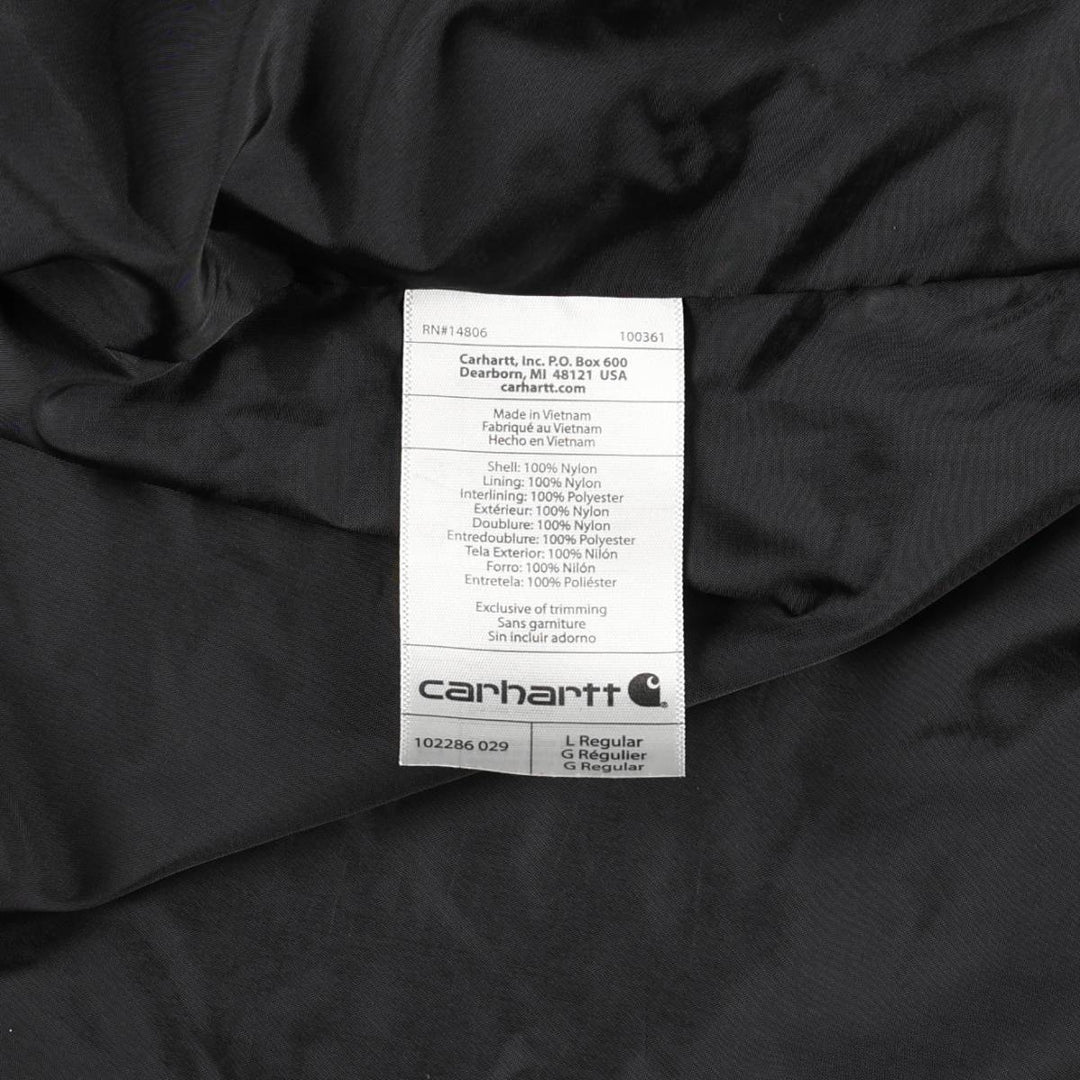 Carhartt Warfel Construction Advertising Padded Vest, Men's Size L (approx.) Nylon gray type Vintage Second Hand