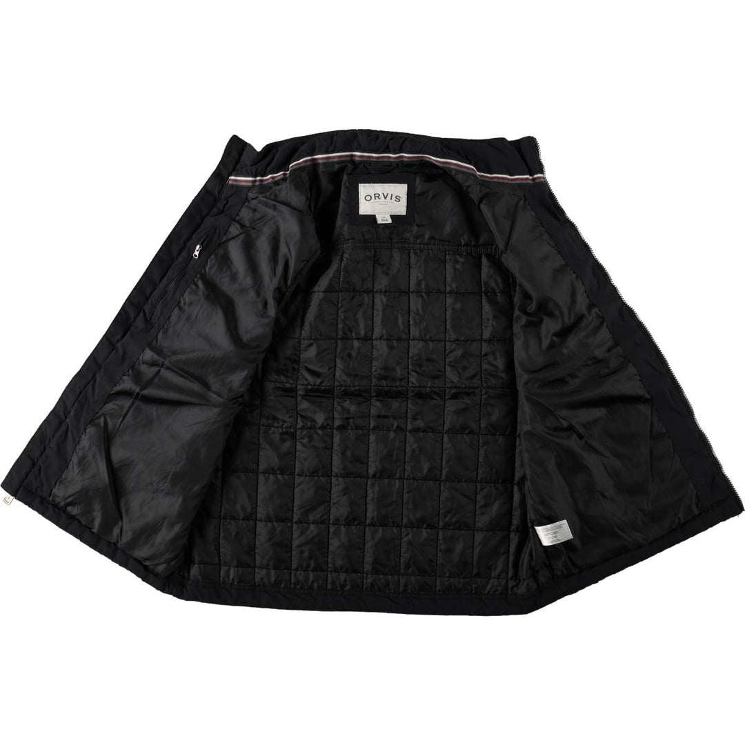 Orvis padded vest, men's size L (approx.) Nylon black type Vintage Second Hand