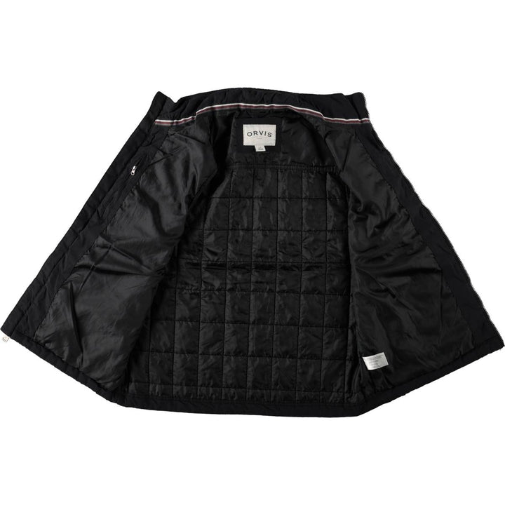 Orvis padded vest, men's size L (approx.) Nylon black type Vintage Second Hand